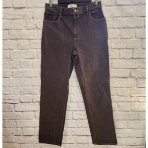 Abercrombie & Fitch Jeans Womens Sz 29 8R The 90s Straight Ultra High Rise Brown